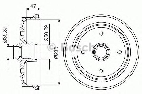 BOSCH 0986477176 Тормозной барабан