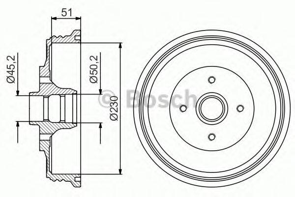 BOSCH 0986477178 Тормозной барабан