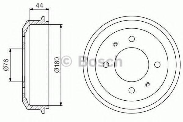 BOSCH 0986477182 Тормозной барабан