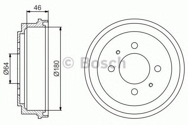 BOSCH 0986477186 Тормозной барабан