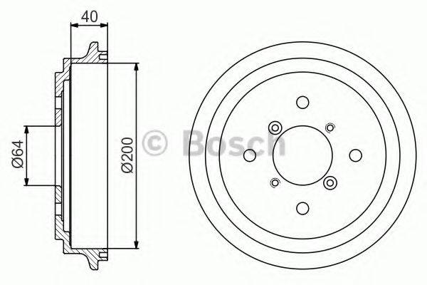 BOSCH 0986477188 Тормозной барабан