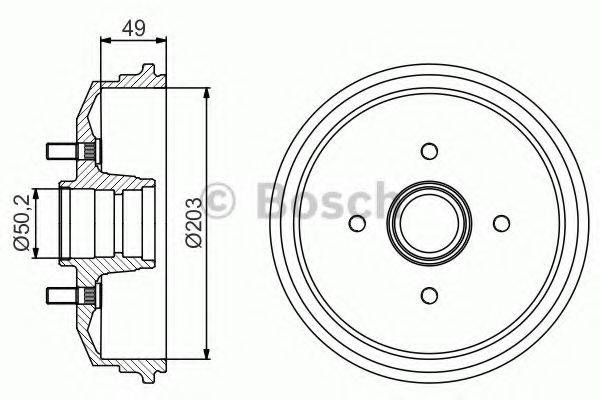 BOSCH 0986477190 Тормозной барабан