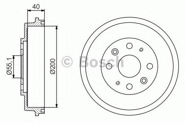 BOSCH 0986477191 Тормозной барабан