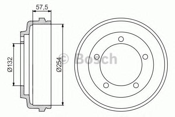 BOSCH 0986477204 Тормозной барабан