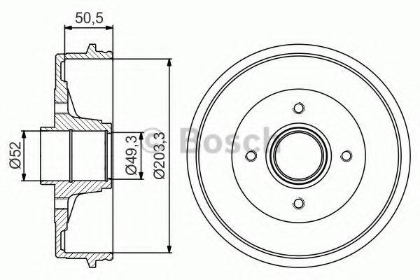 BOSCH 0986477211 Тормозной барабан