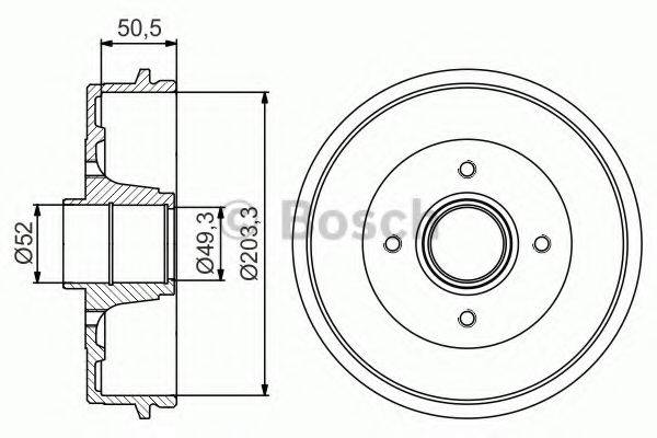 BOSCH 0986477214 Тормозной барабан