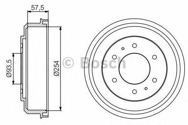 BOSCH 0986477220 Тормозной барабан