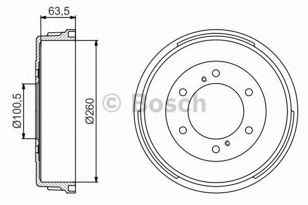 BOSCH 0986477223 Тормозной барабан