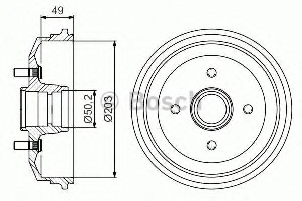 BOSCH 0986477226 Тормозной барабан