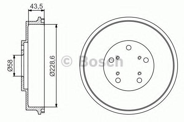 BOSCH 0986477231 Тормозной барабан