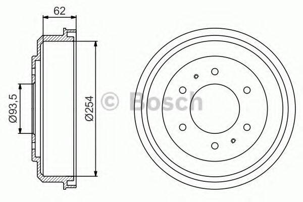 BOSCH 0986477237 Тормозной барабан