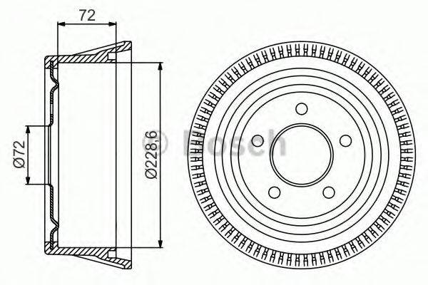 BOSCH 0986477245 Тормозной барабан