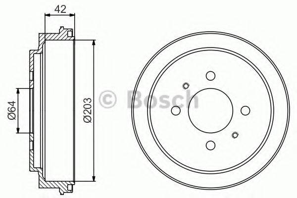 BOSCH 0986477246 Тормозной барабан