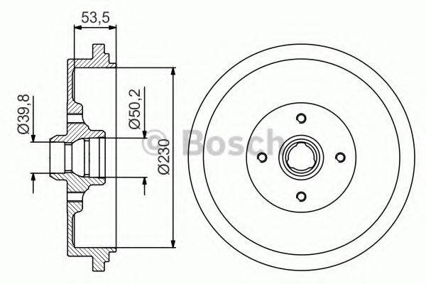 BOSCH 0986477257 Тормозной барабан