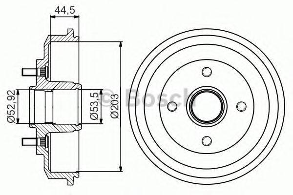 BOSCH 0986477266 Тормозной барабан