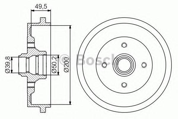 BOSCH 0986477267 Тормозной барабан