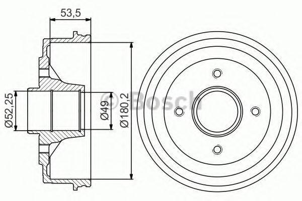 BOSCH 0986477270 Тормозной барабан