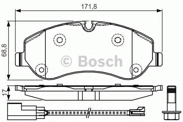 BOSCH 0986TB3205 Комплект тормозных колодок, дисковый тормоз