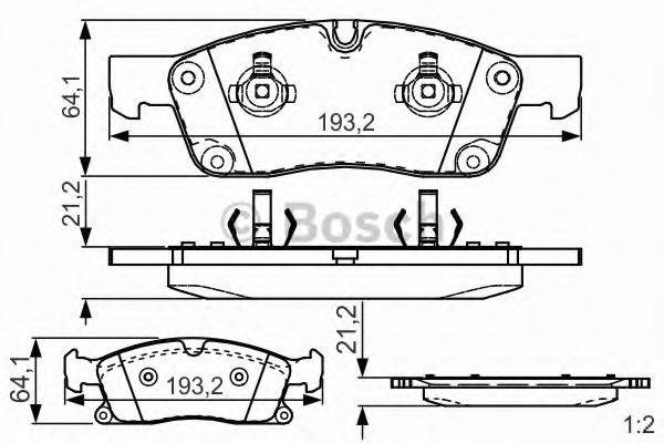 BOSCH 0986TB3215 Комплект тормозных колодок, дисковый тормоз