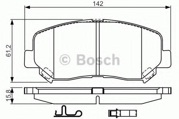 BOSCH 0986TB3222 Комплект тормозных колодок, дисковый тормоз