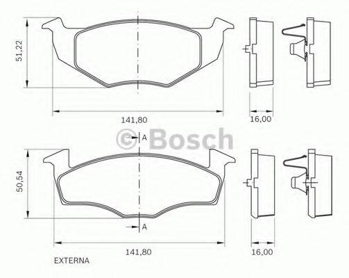 BOSCH 0986BB0130 Комплект тормозных колодок, дисковый тормоз