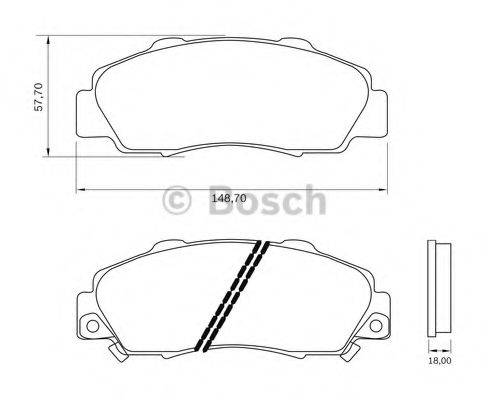 BOSCH 0986BB0205 Комплект тормозных колодок, дисковый тормоз