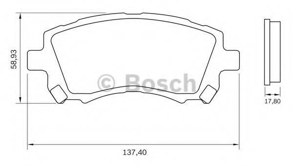 BOSCH 0986BB0581 Комплект тормозных колодок, дисковый тормоз