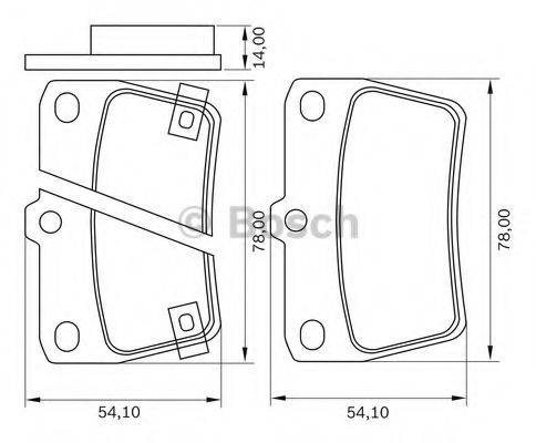 BOSCH 0986BB0588 Комплект тормозных колодок, дисковый тормоз