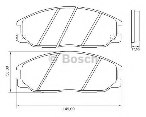 BOSCH 0986BB0589 Комплект тормозных колодок, дисковый тормоз