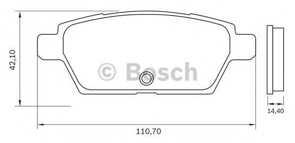 BOSCH 0986BB0598 Комплект тормозных колодок, дисковый тормоз