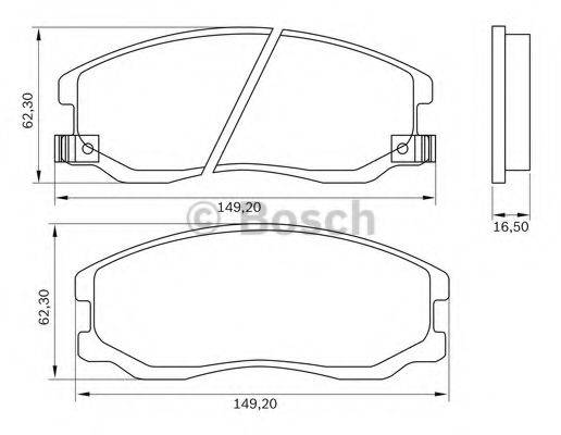 BOSCH 0986BB0773 Комплект тормозных колодок, дисковый тормоз