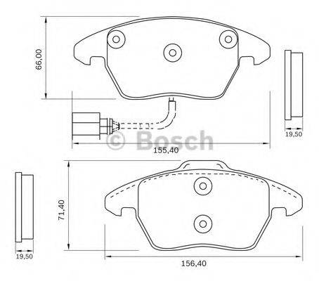 BOSCH 0986BB0783 Комплект тормозных колодок, дисковый тормоз