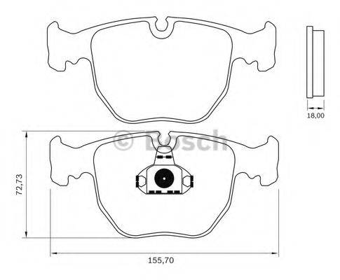 BOSCH 0986BB0839 Комплект тормозных колодок, дисковый тормоз