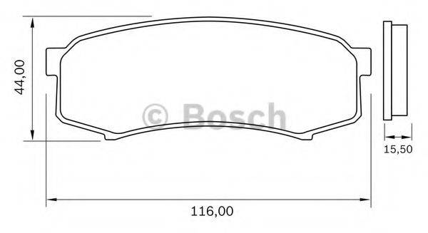 BOSCH 0986BB0973 Комплект тормозных колодок, дисковый тормоз