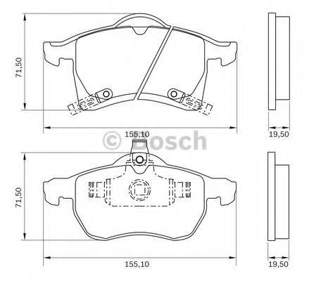 BOSCH 0986BB0978 Комплект тормозных колодок, дисковый тормоз