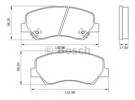 BOSCH 0986BB0984 Комплект тормозных колодок, дисковый тормоз