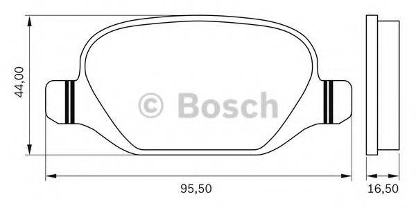 BOSCH 0986BB0987 Комплект тормозных колодок, дисковый тормоз