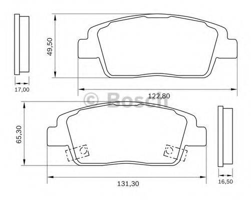 BOSCH 0986BB0994 Комплект тормозных колодок, дисковый тормоз