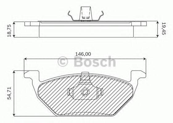 BOSCH F03B050024 Комплект тормозных колодок, дисковый тормоз