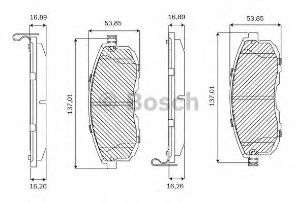 BOSCH F03B050041 Комплект тормозных колодок, дисковый тормоз