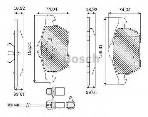 BOSCH F03B050049 Комплект тормозных колодок, дисковый тормоз