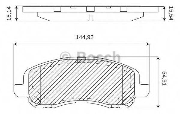 BOSCH F03B050059 Комплект тормозных колодок, дисковый тормоз