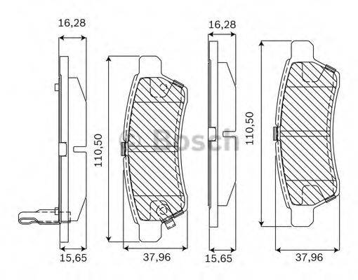 BOSCH F03B050139 Комплект тормозных колодок, дисковый тормоз