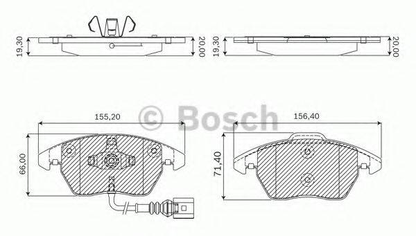 BOSCH F03B050143 Комплект тормозных колодок, дисковый тормоз