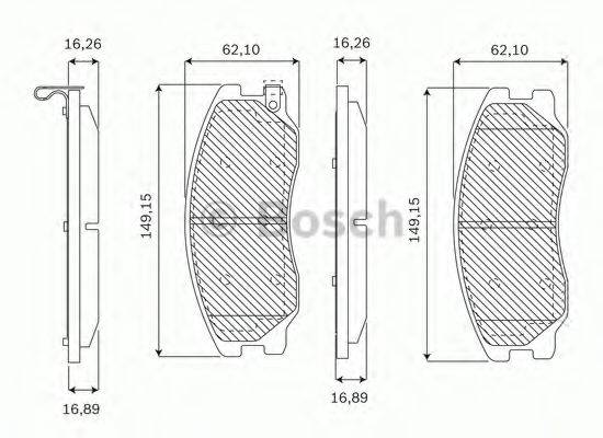 BOSCH F03B050173 Комплект тормозных колодок, дисковый тормоз