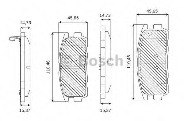 BOSCH F03B050176 Комплект тормозных колодок, дисковый тормоз