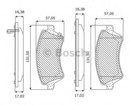 BOSCH F03B050229 Комплект тормозных колодок, дисковый тормоз