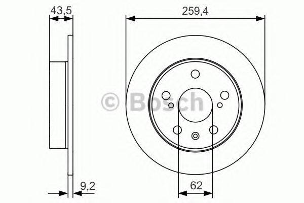 BOSCH 0986479C44 Тормозной диск