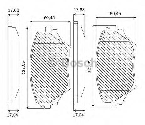 BOSCH F03B050057 Комплект тормозных колодок, дисковый тормоз