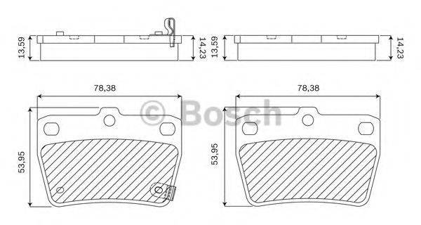 BOSCH F03B050125 Комплект тормозных колодок, дисковый тормоз